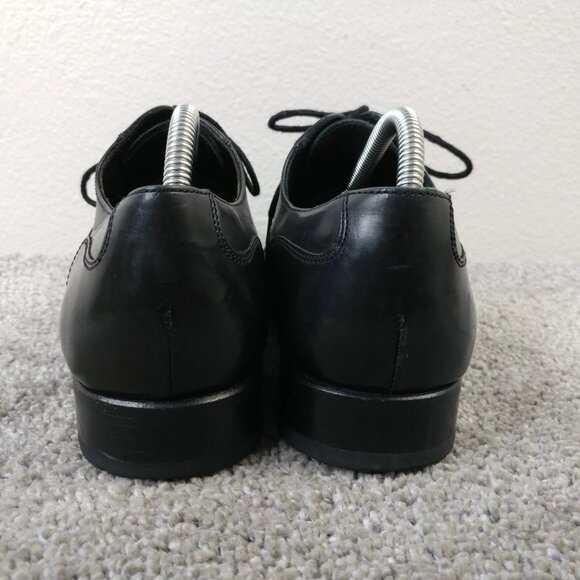 Russell & Bromley Mens UK 7 Shoes Cap Toe Oxford Lace Up Black Leather Hand Made - Picture 7 of 11